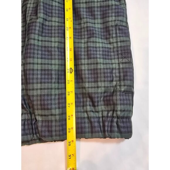 Izod Mens Green & Blue Plaid Pullover Windbreaker Jacket Half-Zip Casual Size XL - Picture 11 of 15